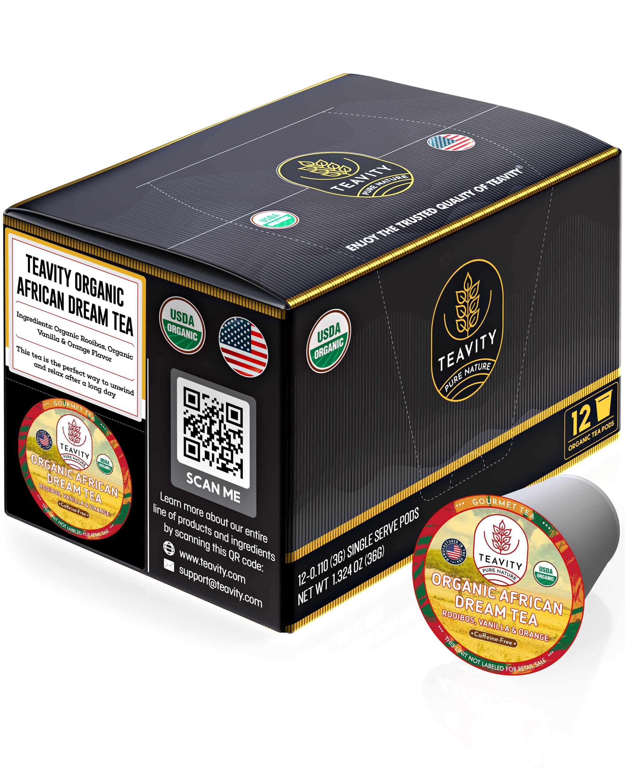 Organic African Dream Rooibos Tea Pods