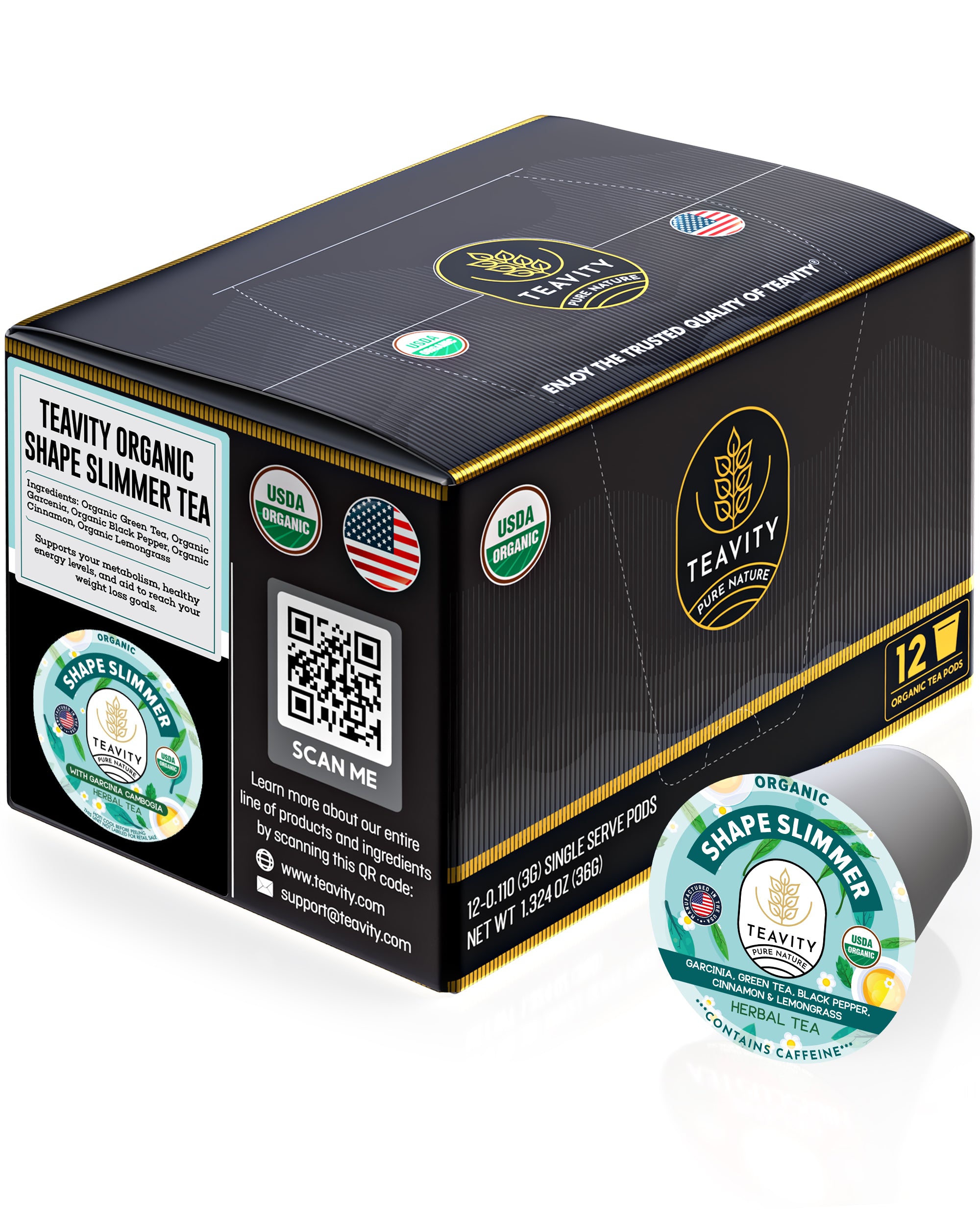 Organic Shape Slimmer Herbal Tea Pods