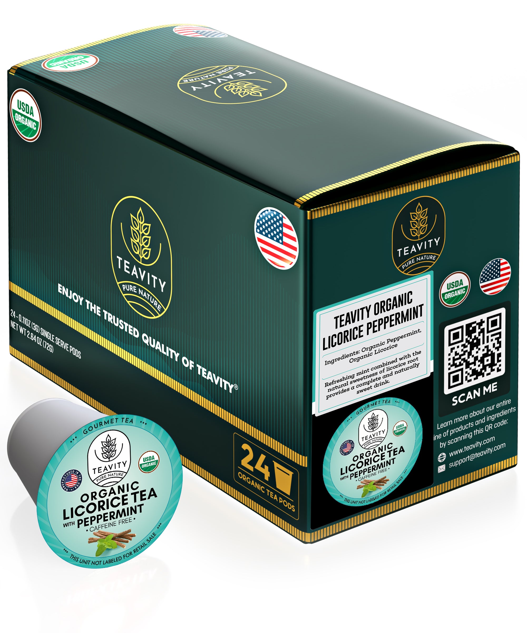Organic Licorice Peppermint Tea Pods