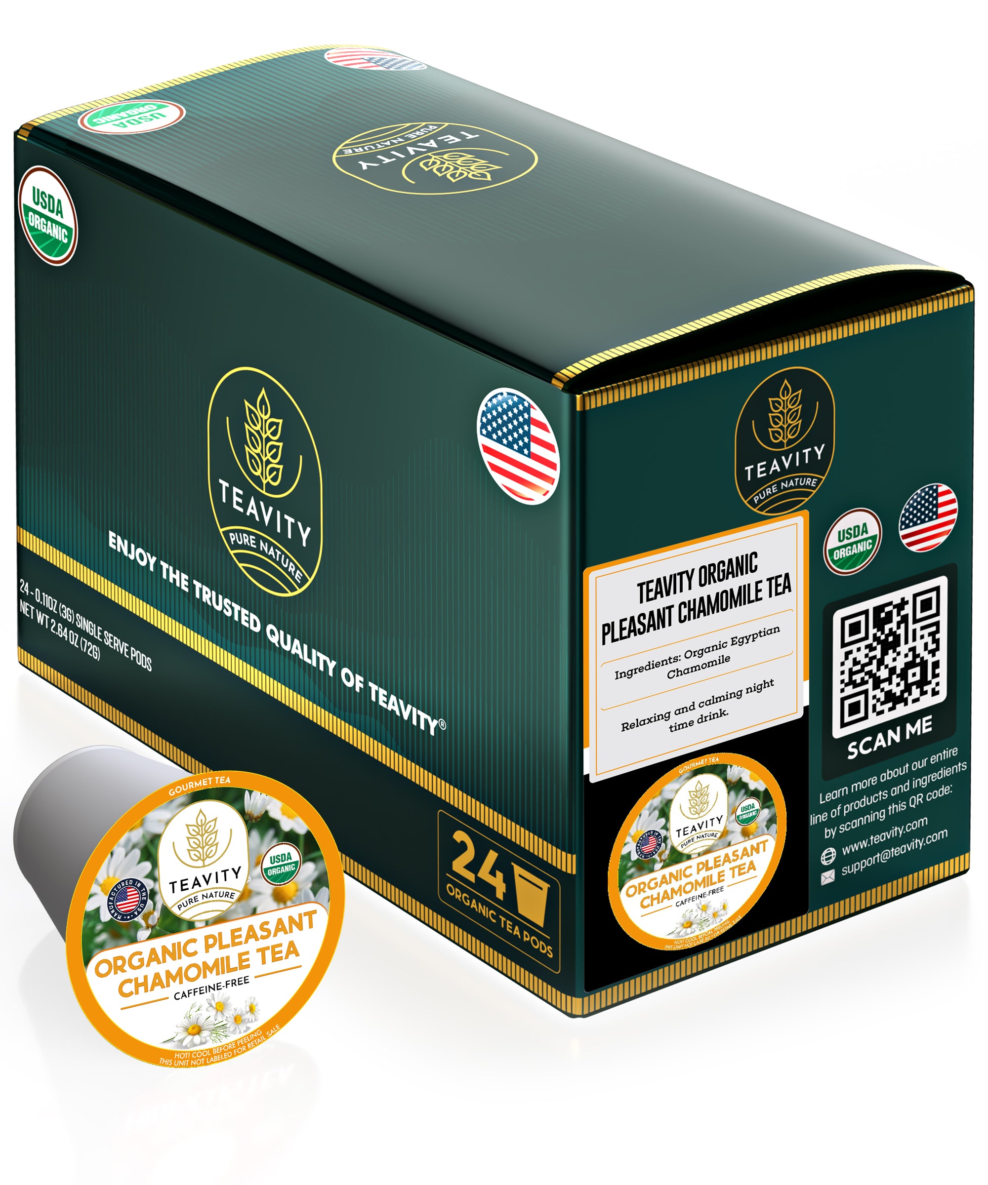 Organic Pleasant Chamomile Tea Pods