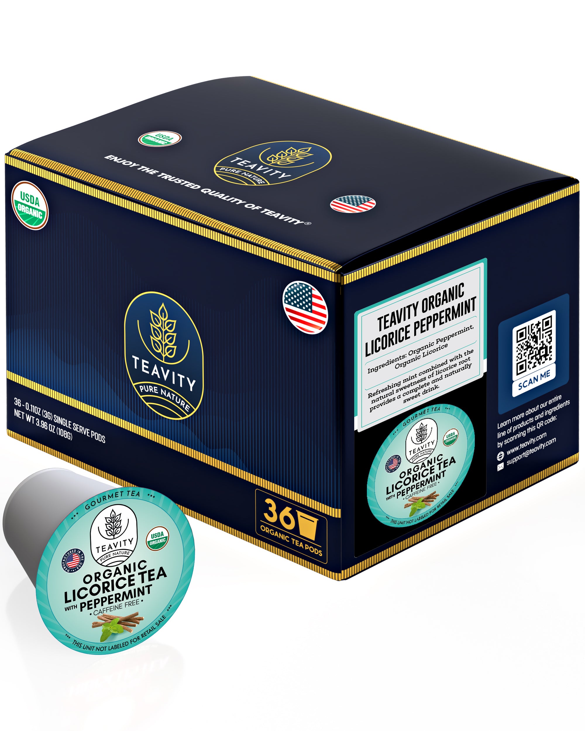 Organic Licorice Peppermint Tea Pods