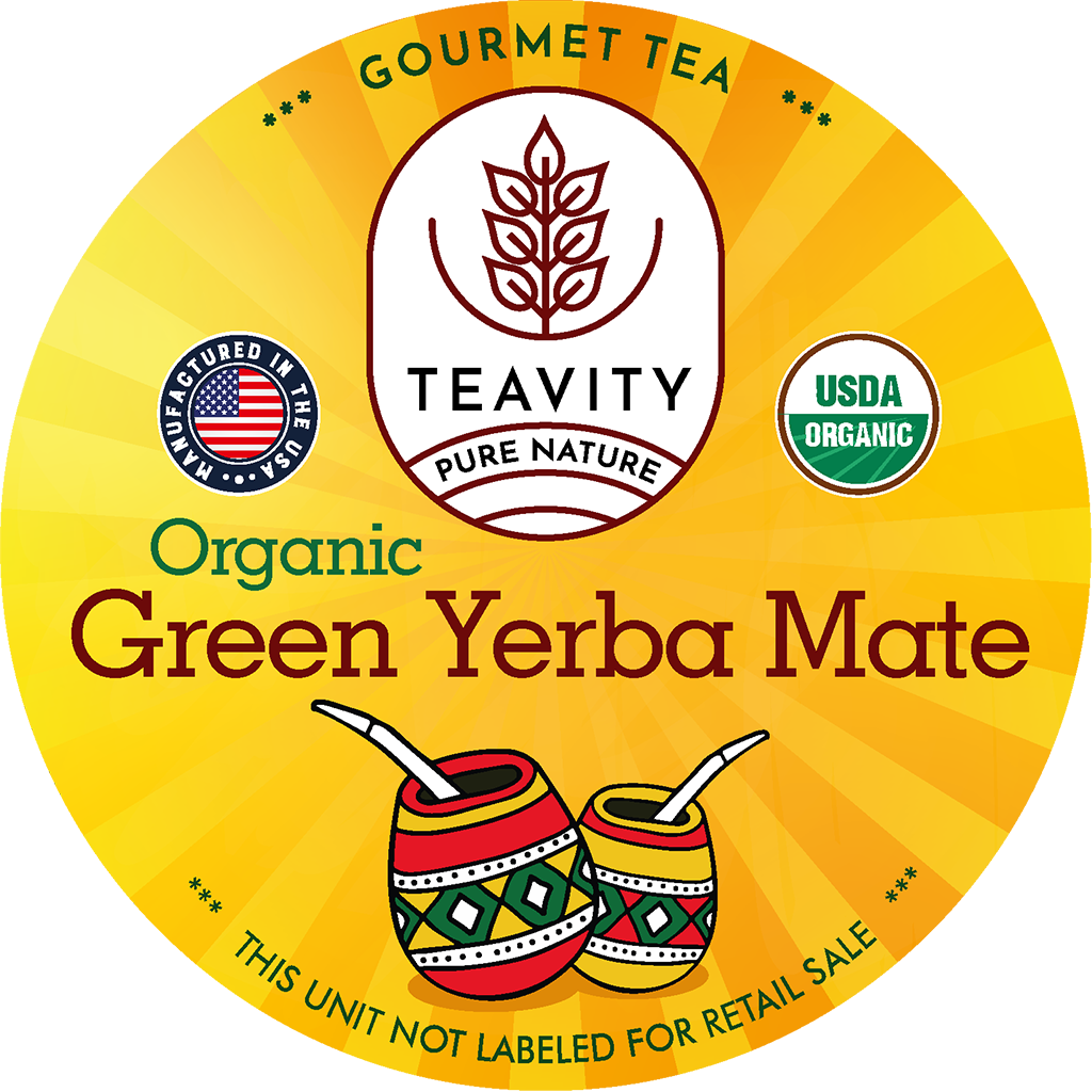 Yerba Mate Tea, Unroasted, Tea Pods for Keurig K Cup
