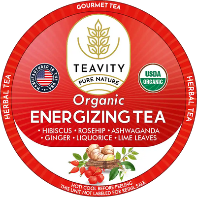Organic Energizing Tea Pods for Keurig – Caffeine-Free Herbal Vitality Blend