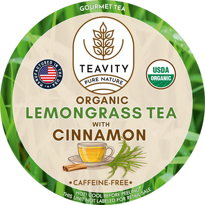 Organic Lemongrass & Cinnamon Tea Pods – Decaf Herbal Keurig Blend