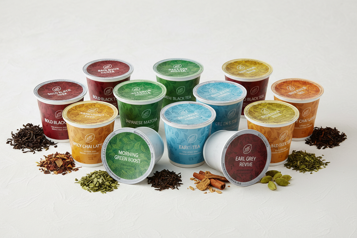 Caffeinated K Cup Tea Pods for Keurig