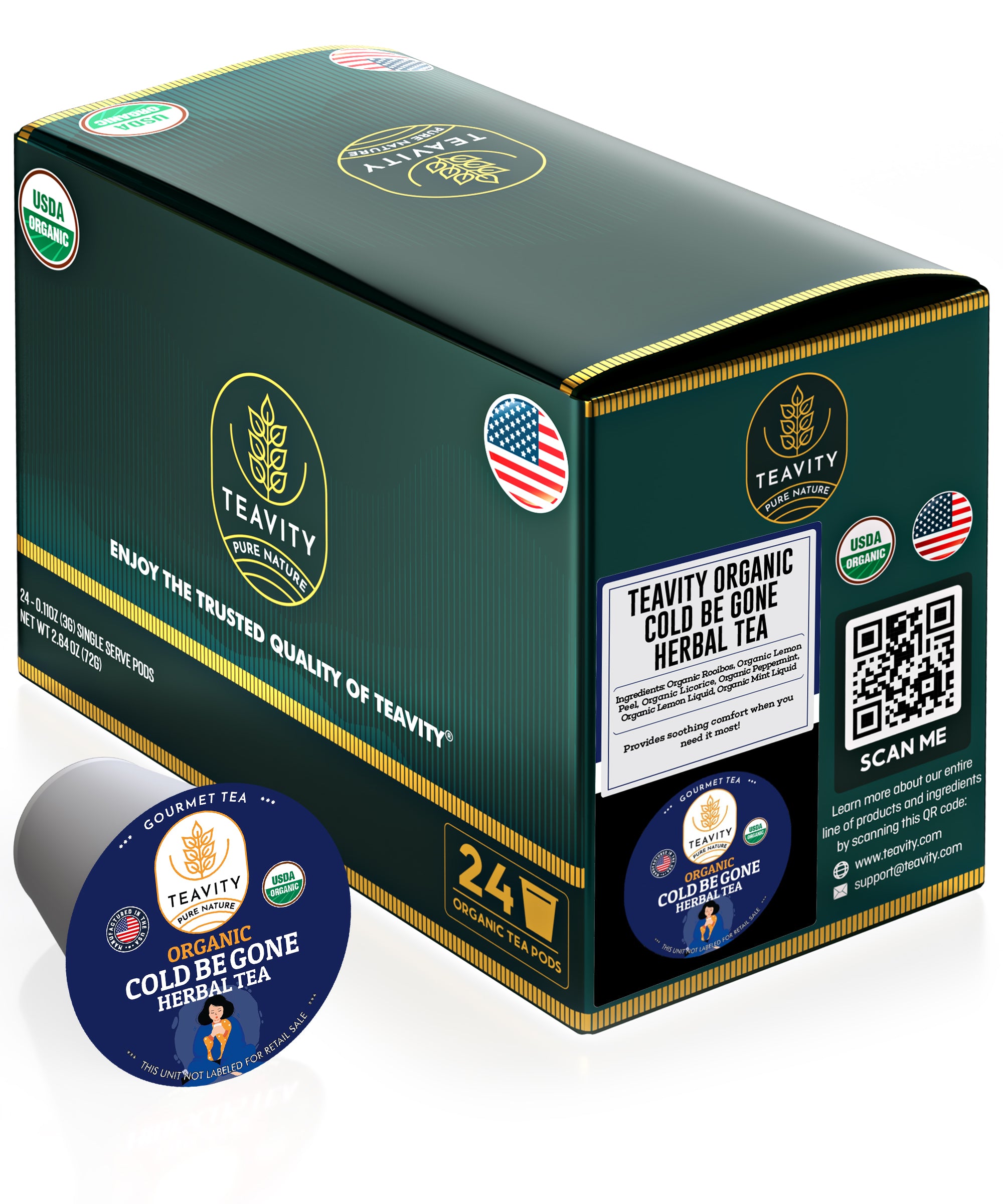 Organic Cold Be Gone Tea Pods
