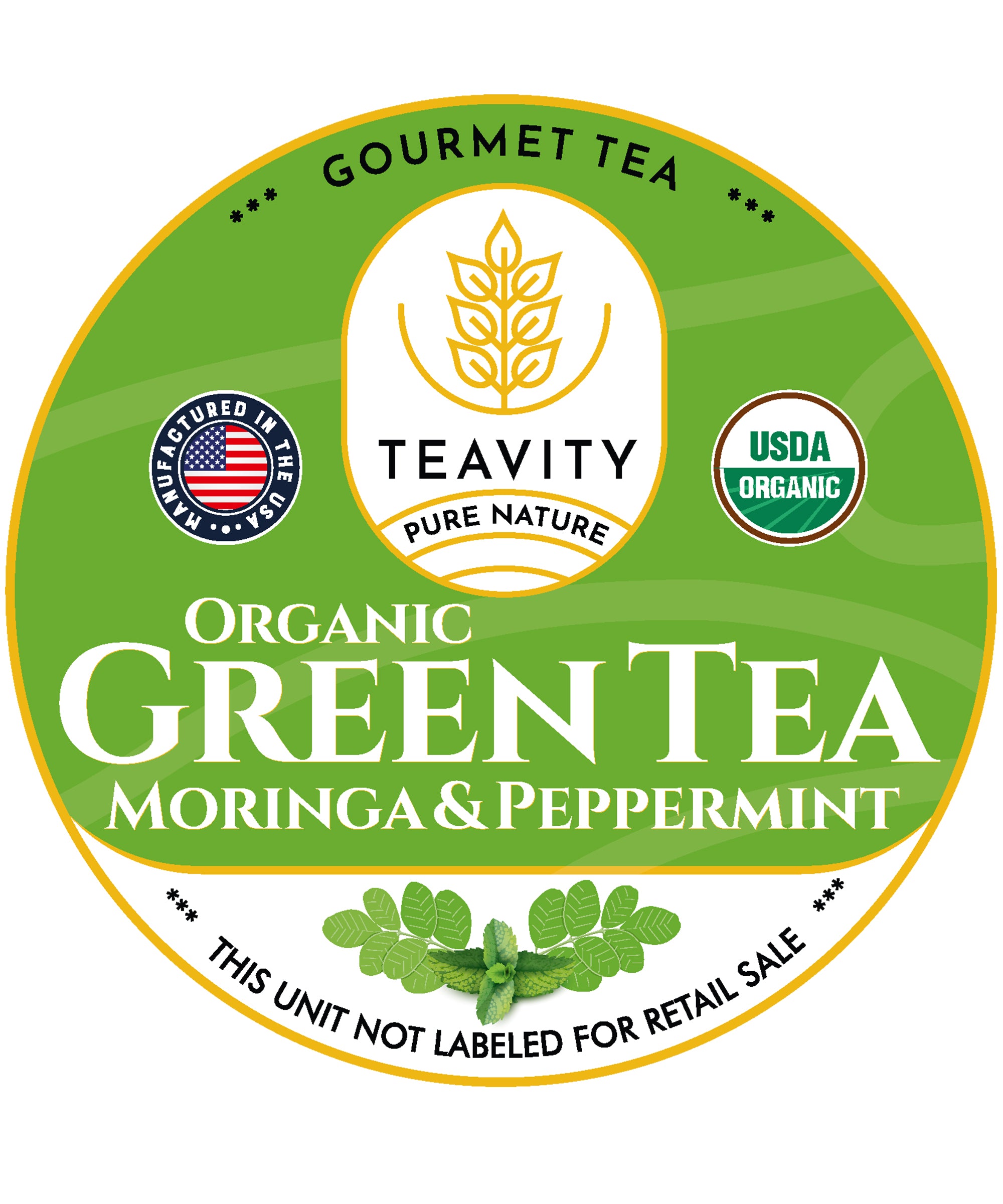Organic Green Tea Moringa and Peppermint