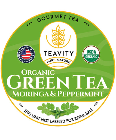 Organic Green Tea Moringa and Peppermint