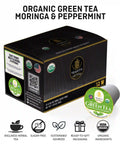 Organic Green Tea Moringa and Peppermint 12 tea pods box from Teavity