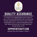 Teavity quality assurance and satisfaction guarantee for organic herbal tea pods