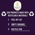 Recyclable Teavity organic after dinner herbal tea pods recycling guide