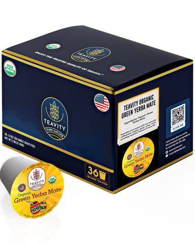 Yerba Mate Tea Pods for Keurig K Cups Organic Unsmoked