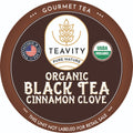 Teavity Organic Black Tea Cinnamon Clove Tea Pods - Organic and Kosher Certified