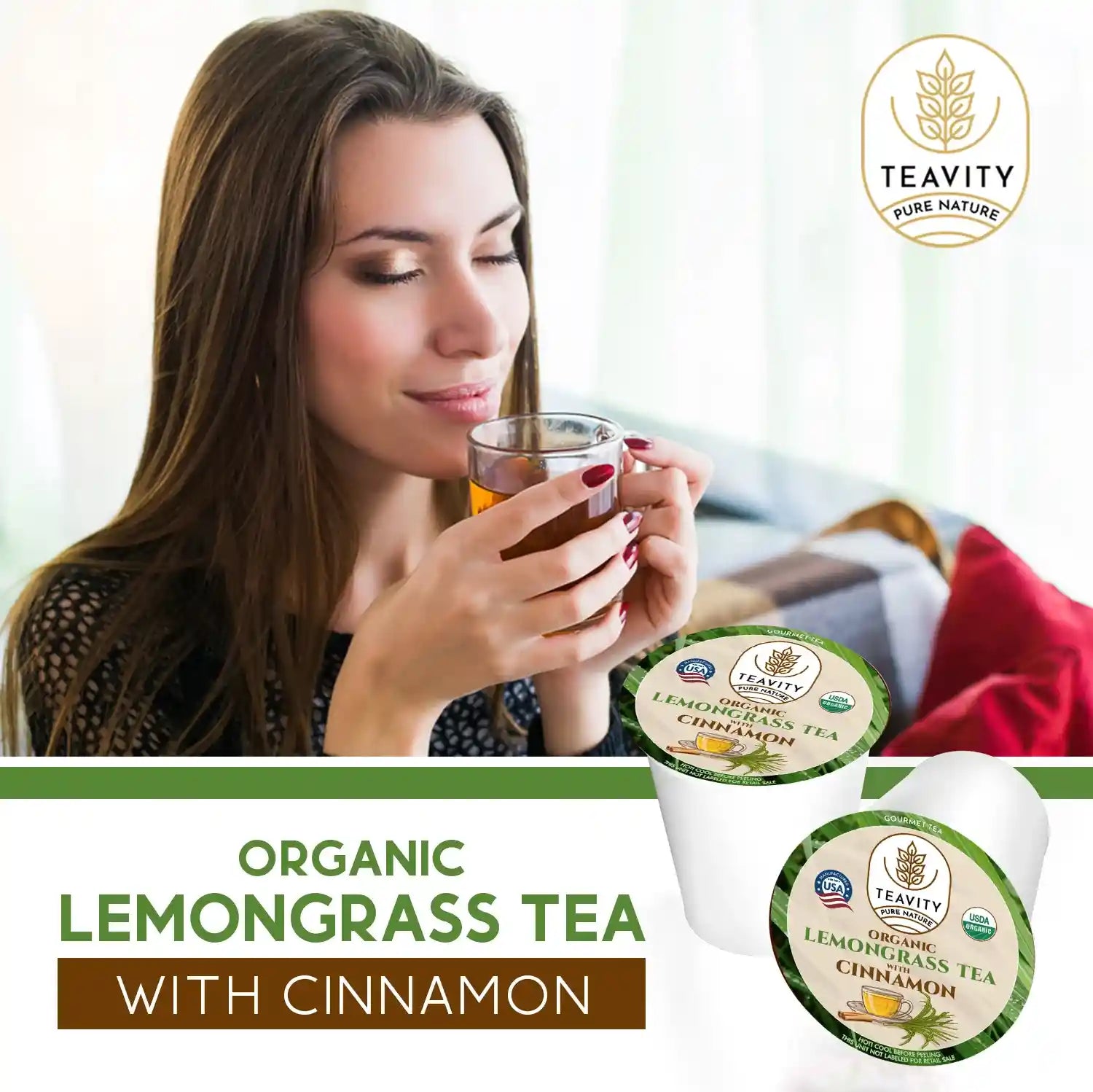 Enjoy Organic Lemongrass Tea with Cinnamon from Teavity