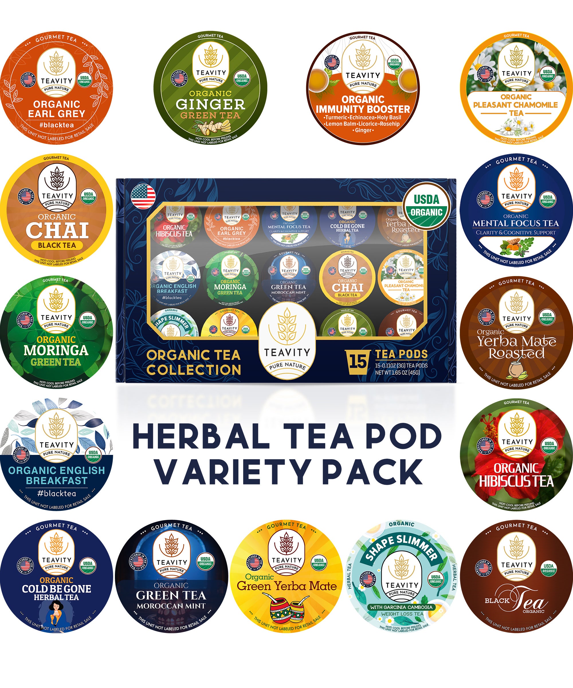 Organic Tea Pods Variety Pack
