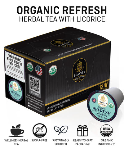 Organic Refresh Herbal Tea with Licorice