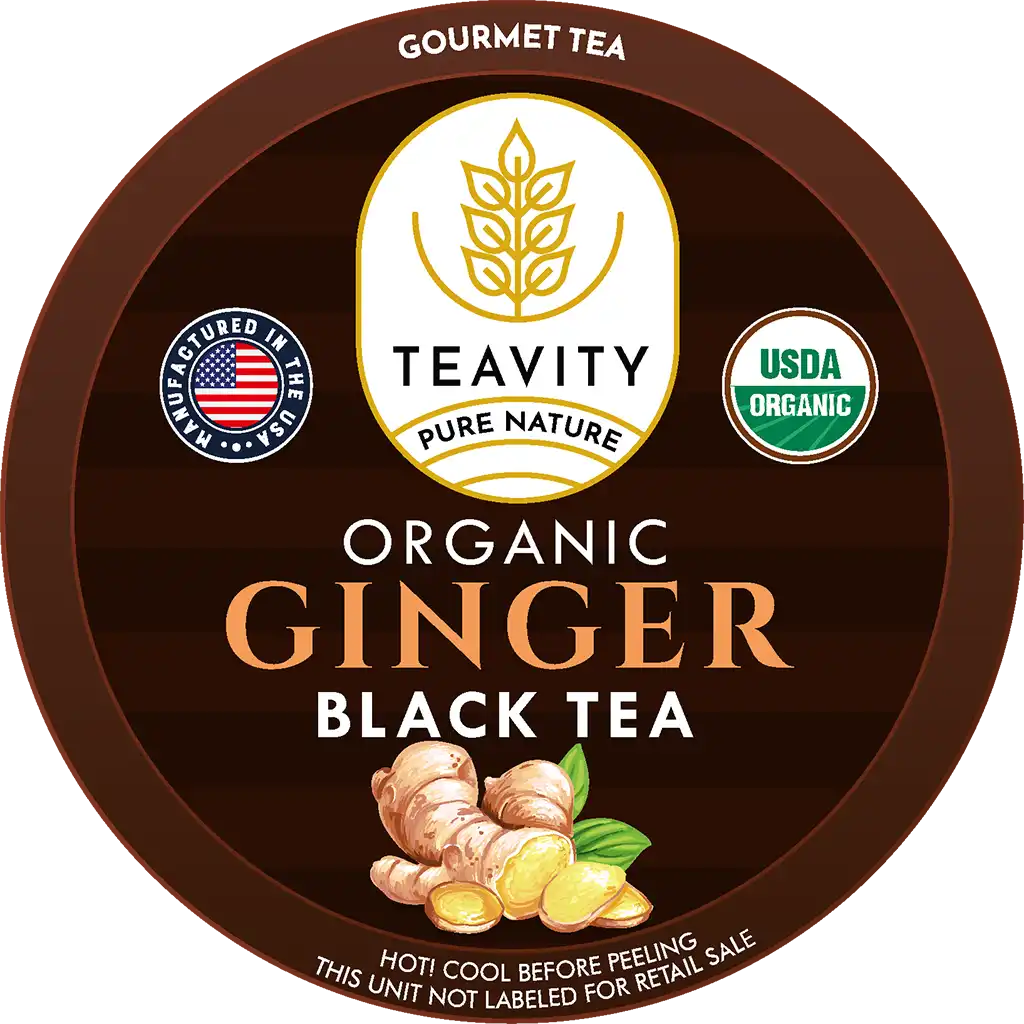 Organic Black Tea with Ginger Pods – Bold & Aromatic Keurig Brew - Teavity