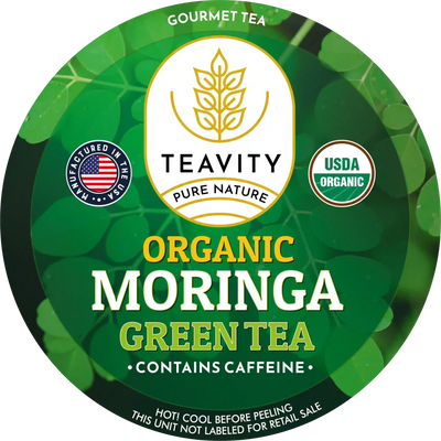 Organic Moringa Green Tea Pods – Naturally Caffeinated, Keurig-Compatible