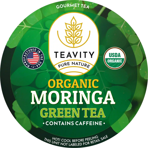 Organic Moringa Green Tea Pods – Naturally Caffeinated, Keurig-Compatible