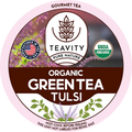 Teavity Organic Green Tea Tulsi K Cup USDA certified gourmet tea pod