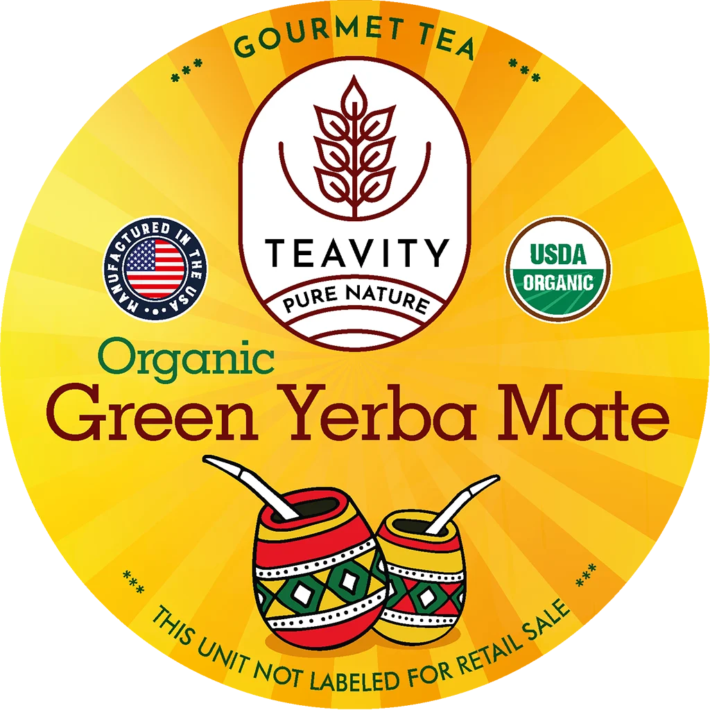 Yerba Mate Tea, Unroasted, Tea Pods for Keurig K Cup