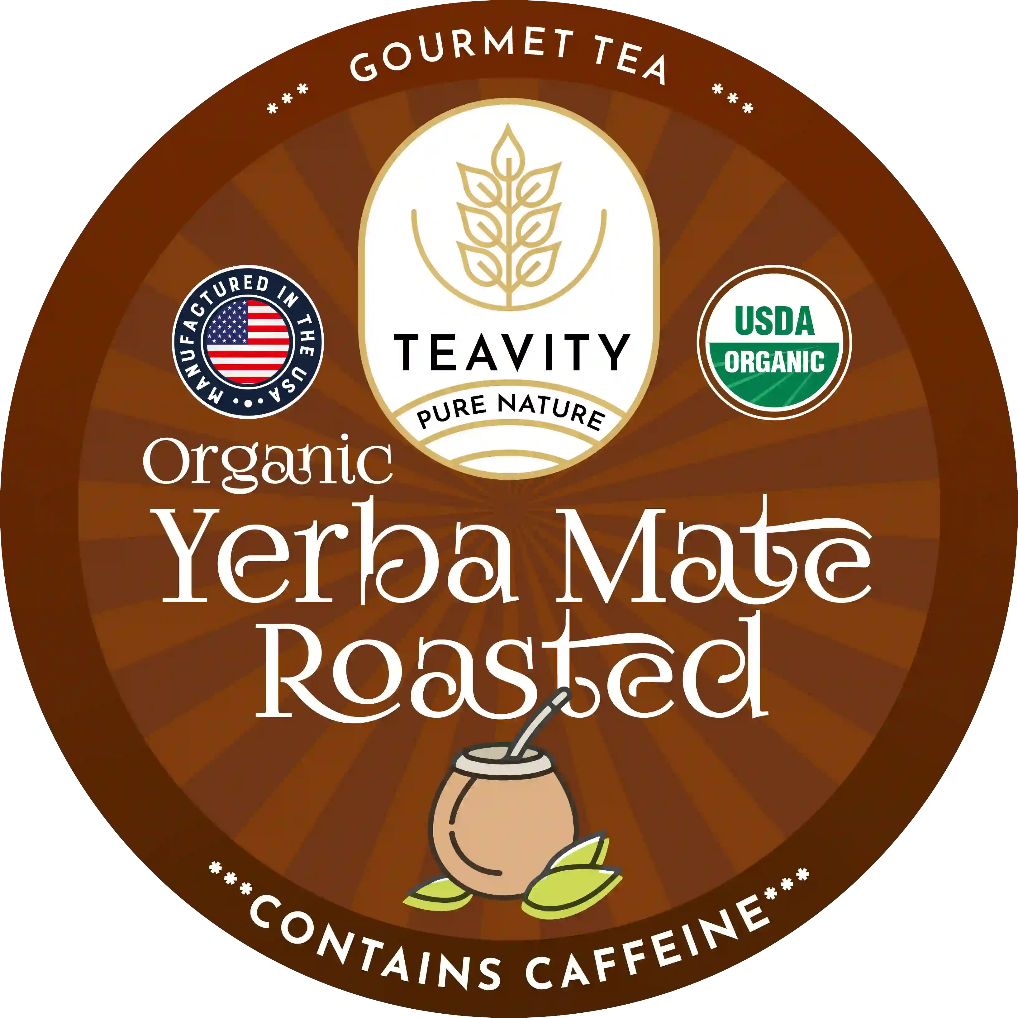 Organic Yerba Mate Roasted Logo Teavity