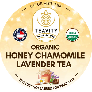 Organic Honey Chamomile & Lavender Tea Pods – Decaf Calming Herbal Blend