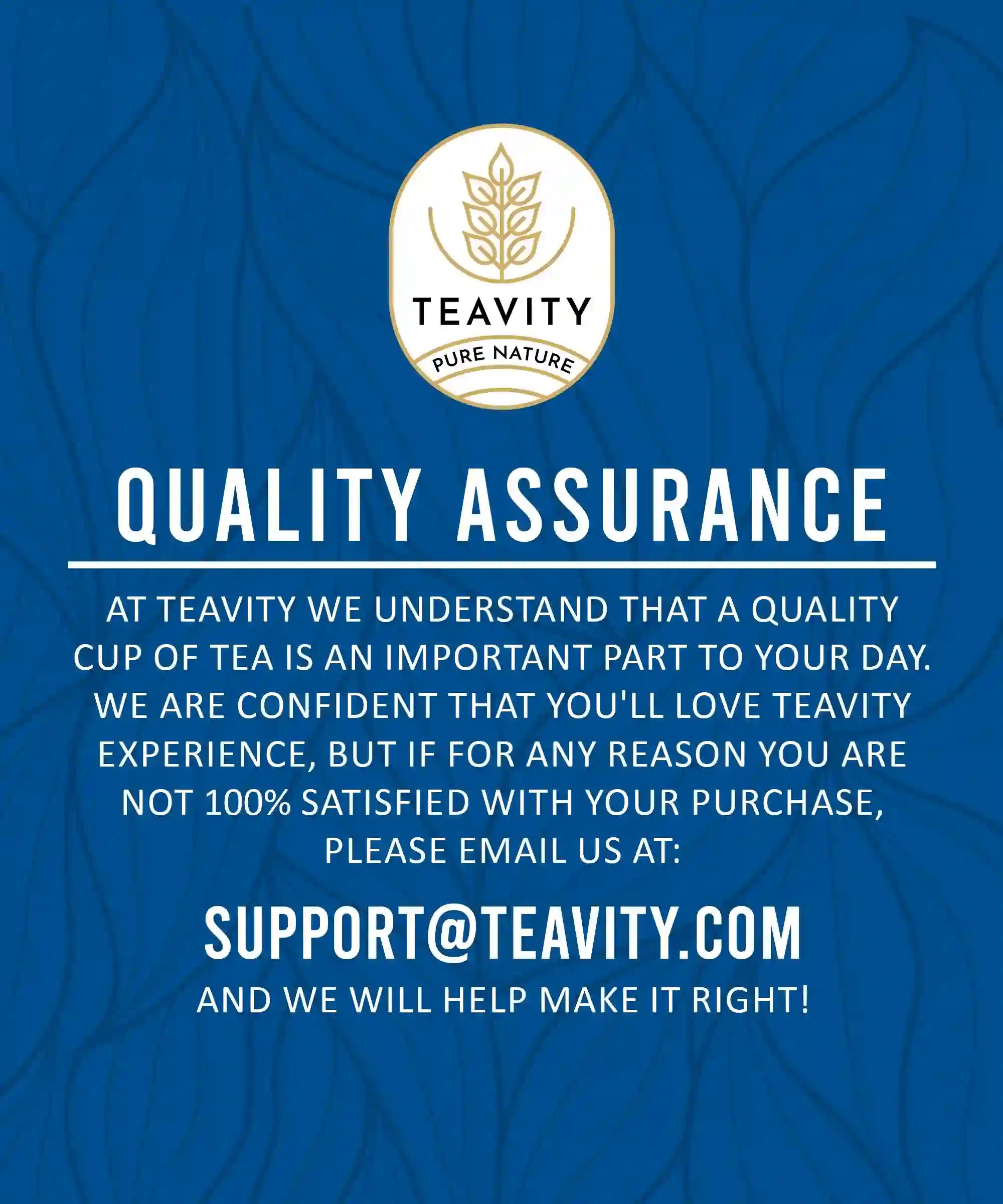Teavity organic Digest Delight tea quality assurance and satisfaction guarantee