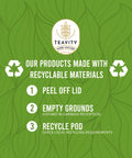 Recyclable Teavity Organic Green Tea Pods for Keurig recycling guide