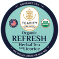 Teavity Organic Refresh Herbal Tea with Licorice - Organic and Kosher Certified