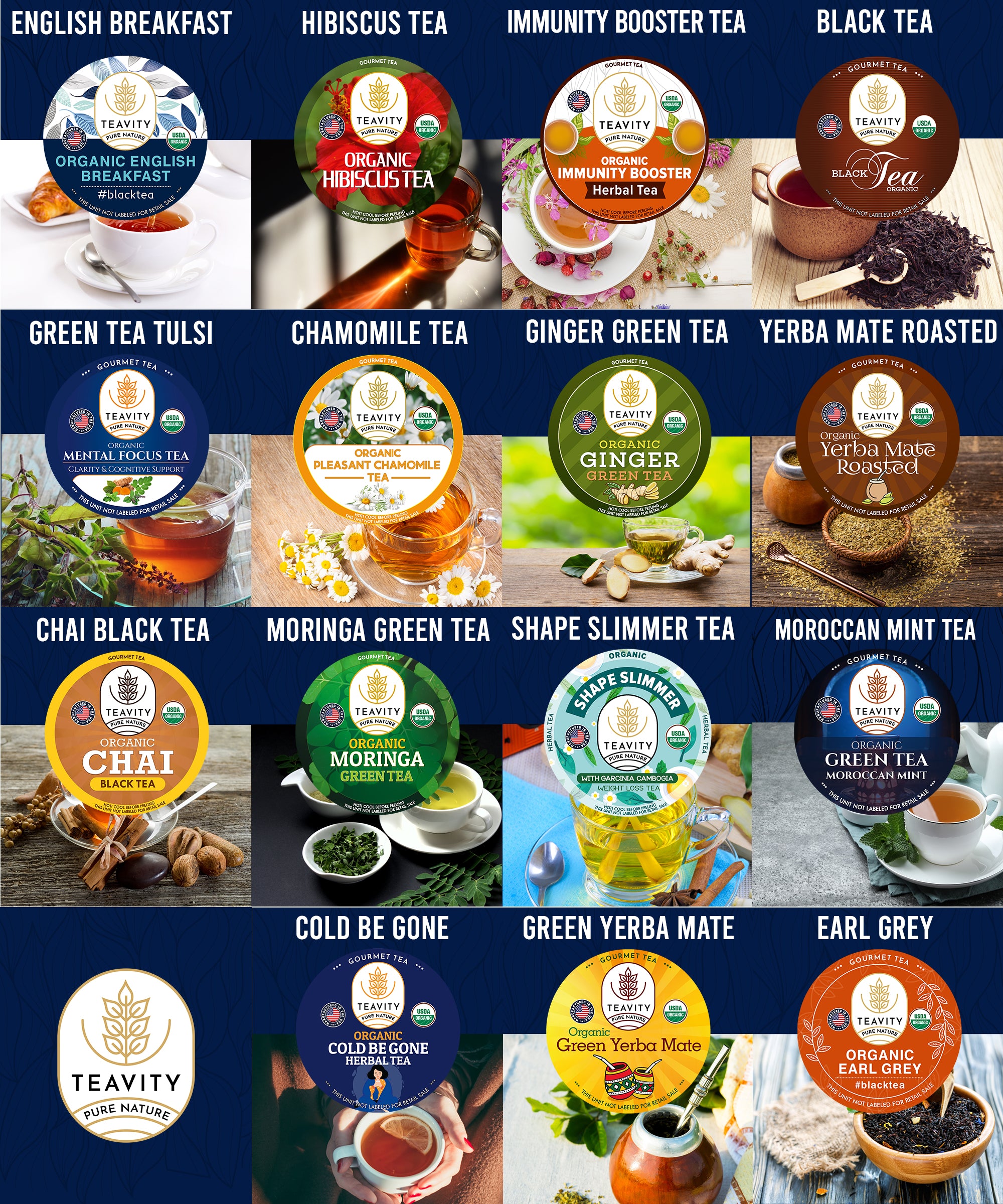 Organic Tea Pods Variety Pack