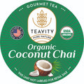 Teavity Organic Coconut Chai Tea Pods - Organic and Kosher Certified