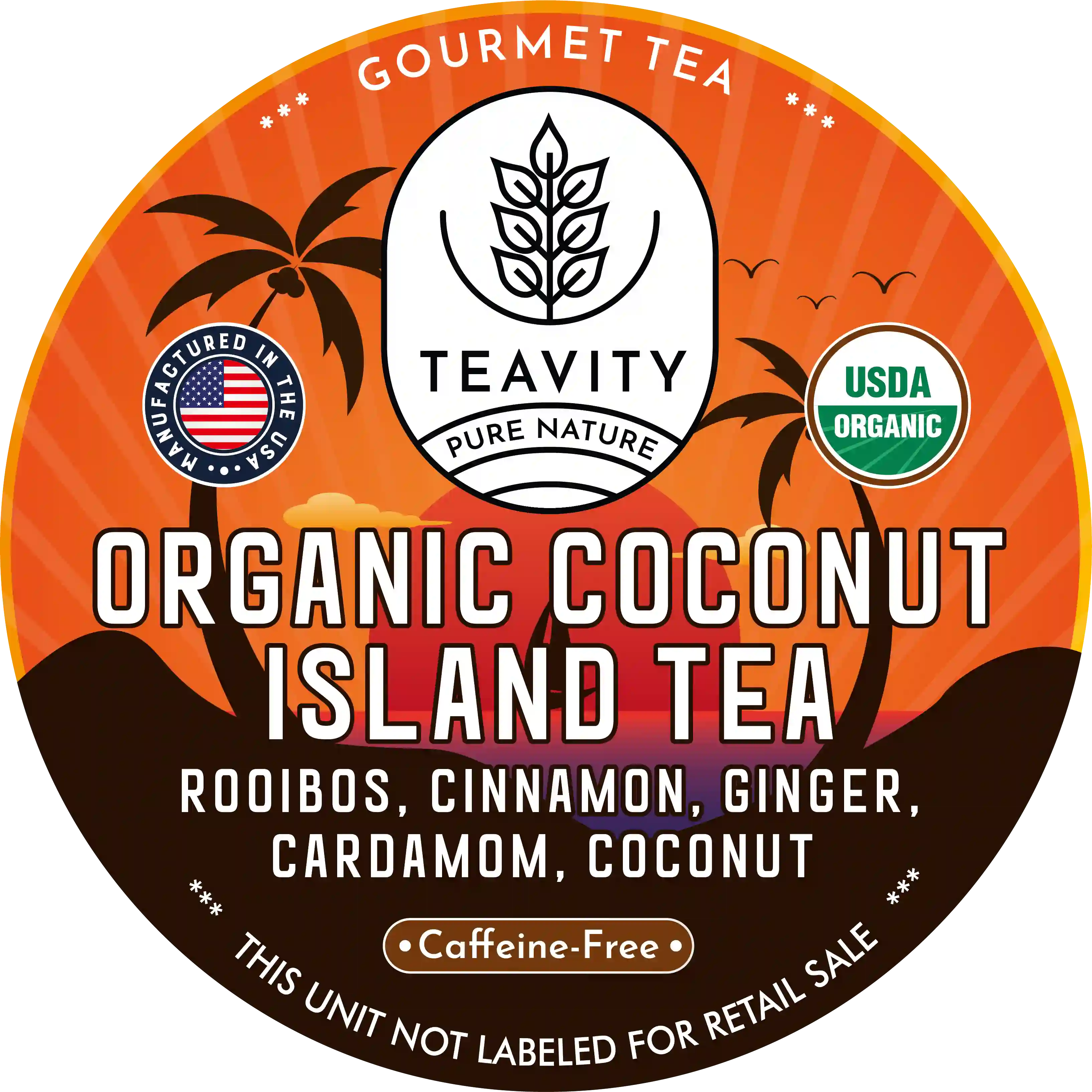Organic Coconut Island Tea Logo Teavity