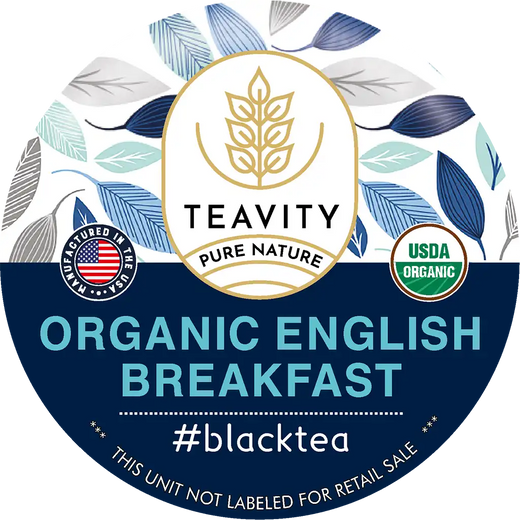 Organic English Breakfast Tea K-Cups – Bold Full-Bodied Black Tea Pods