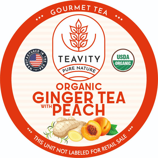 Organic Ginger Tea Pods with Peach