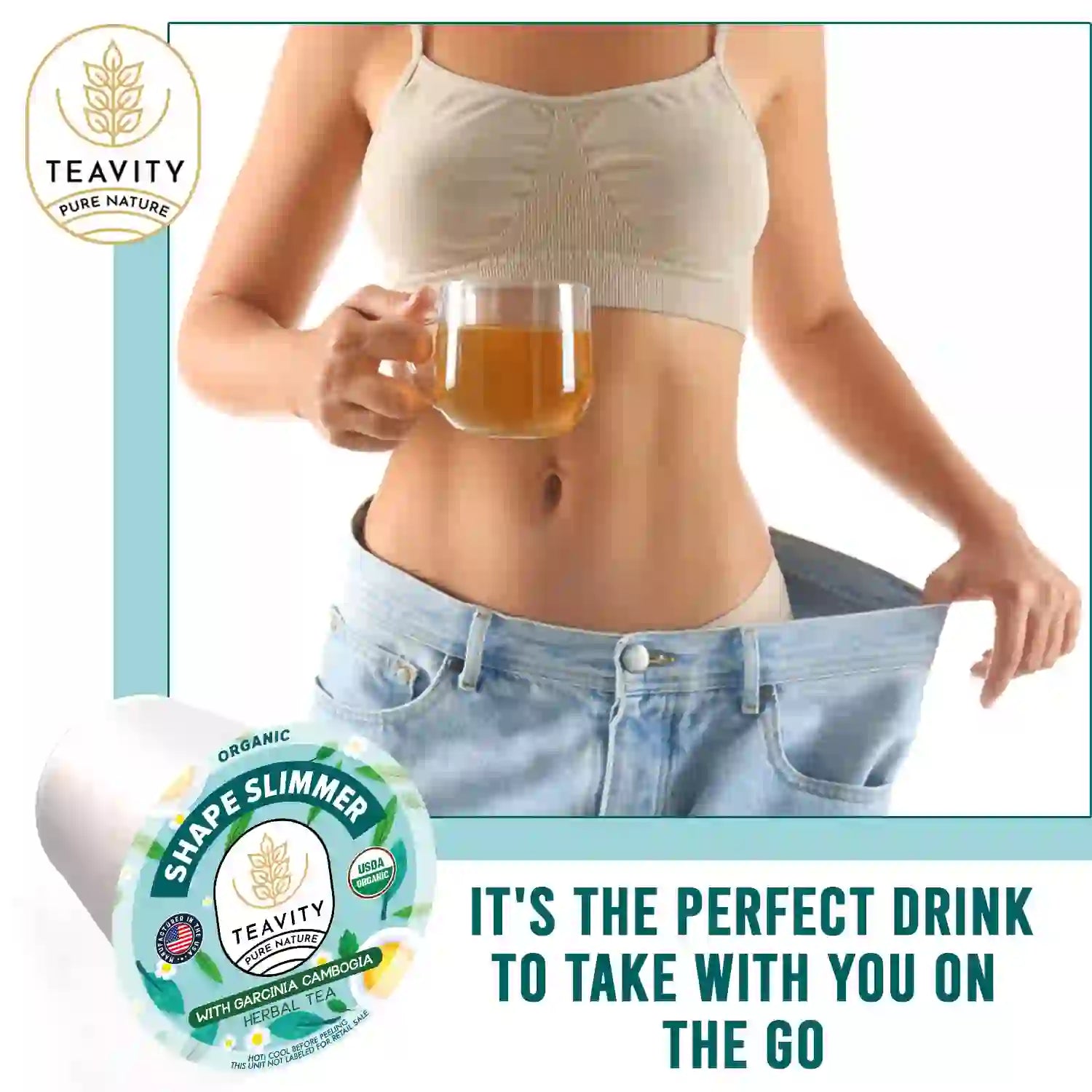 Organic Green Tea Pods Shape Slimmer - Teavity