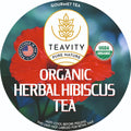 Teavity Organic Herbal Hibiscus Tea Pods - Organic and Kosher Certified