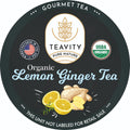 Teavity Organic Lemon Ginger Tea Pods - Organic and Kosher Certified