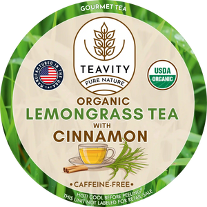 Organic Lemongrass & Cinnamon Tea Pods – Decaf Herbal Keurig Blend