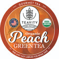 Teavity Organic Peach Green Tea Pods - Organic and Kosher Certified