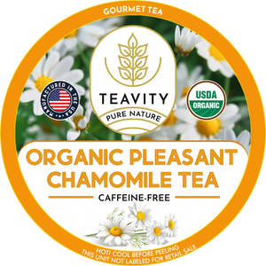 Teavity Organic Pleasant Chamomile Tea Pods – Organic Chamomile Tea - Naturally Decaf & Calming