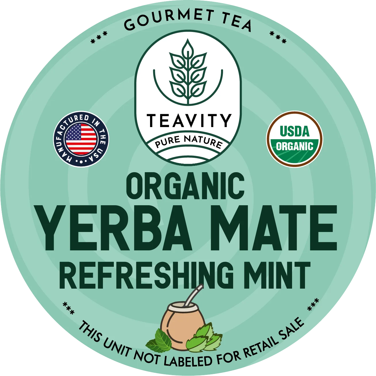 Organic Yerba Mate Refreshing Mint Tea - Teavity