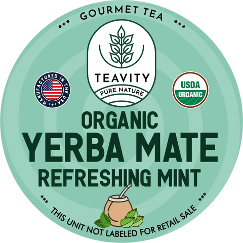 Organic Mint Yerba Mate Tea Pods for Keurig – Refreshing Herbal Energy Blend