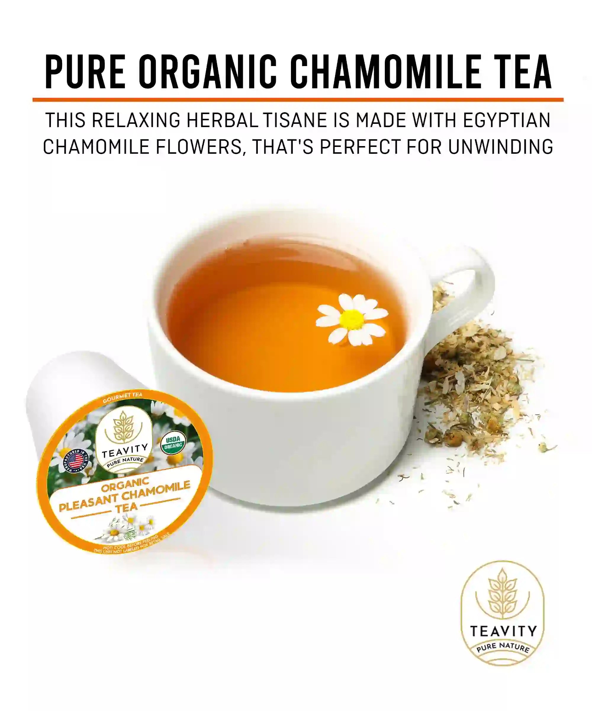 Pure Organic Pleasant Chamomile Tea from Teavity