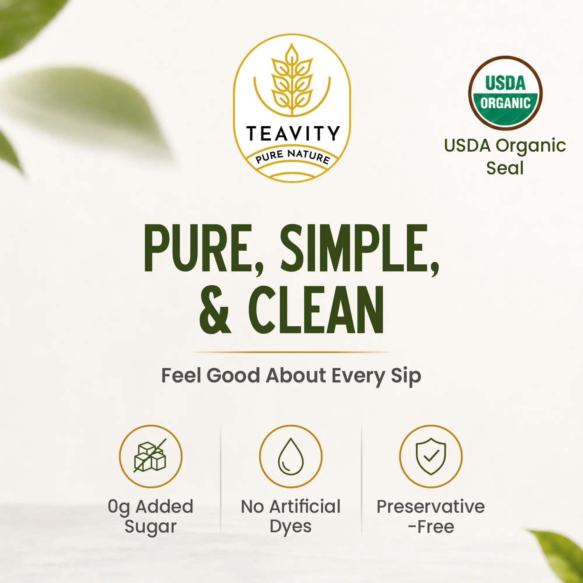 teavity organic pure simple clean ingredients