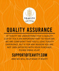 Quality assurance guarantee for organic tea - Teavity