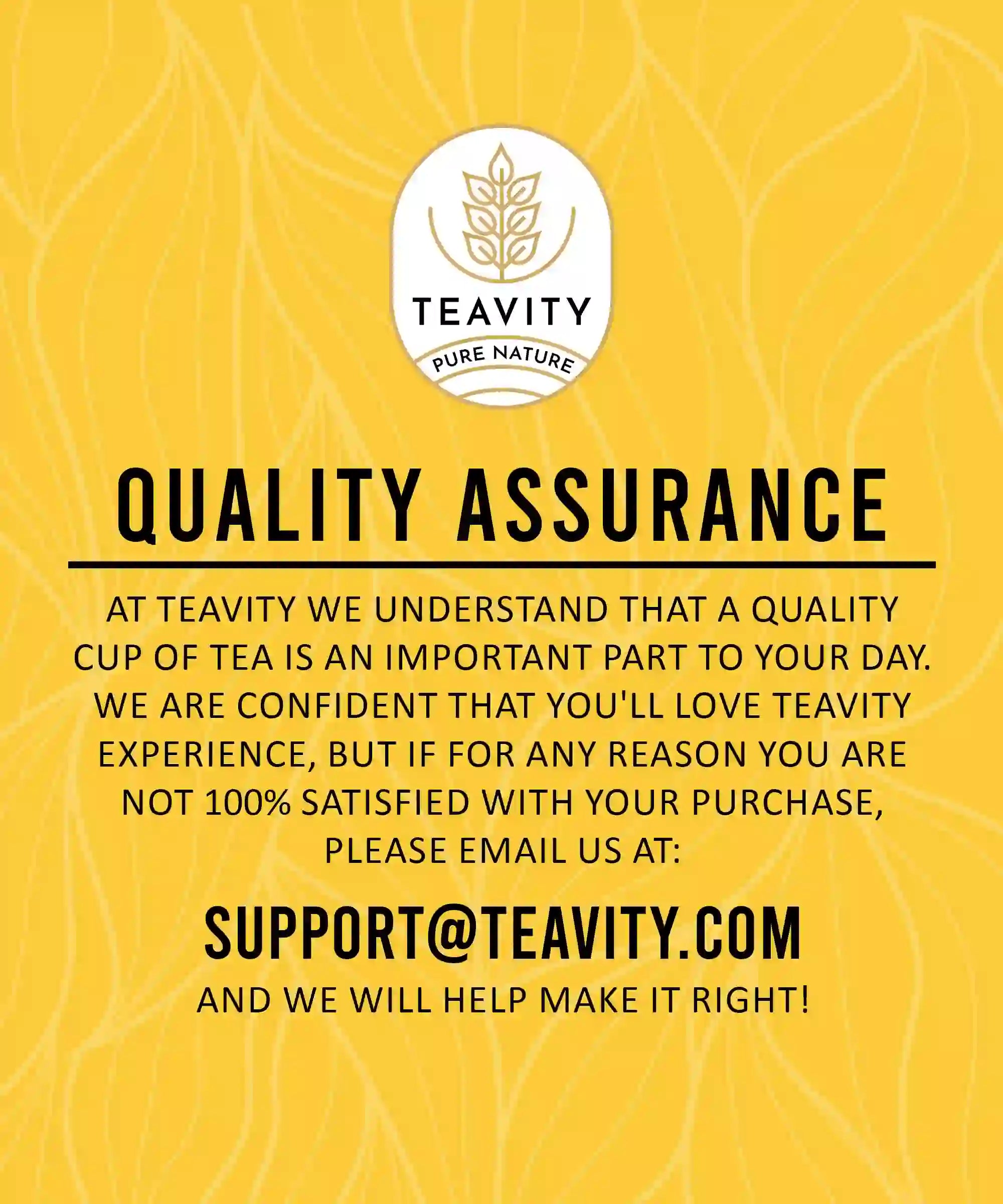 Quality assurance guarantee for organic tea k cup pods - Teavity
