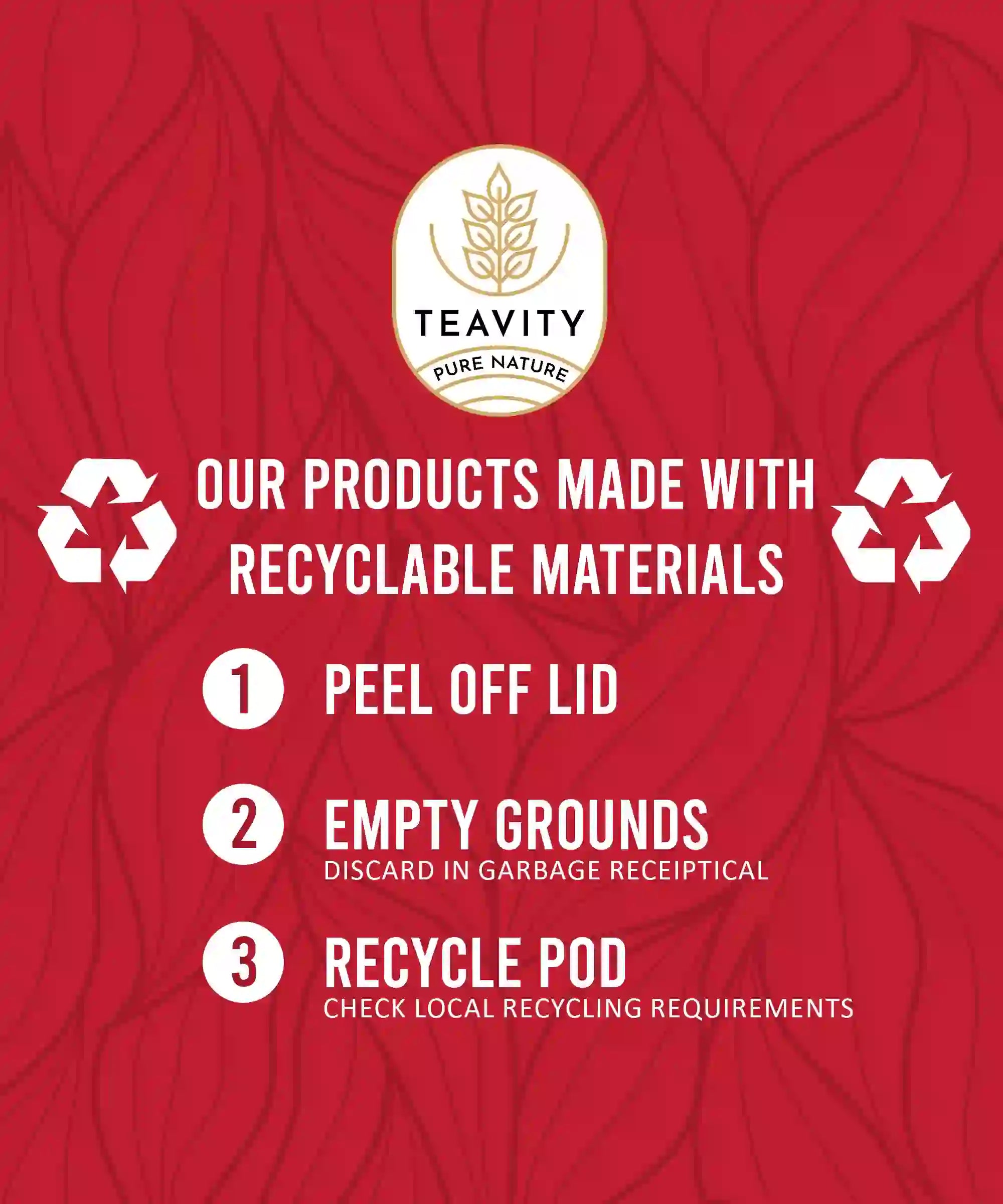 Recyclable Teavity tea pod eco-friendly for environment