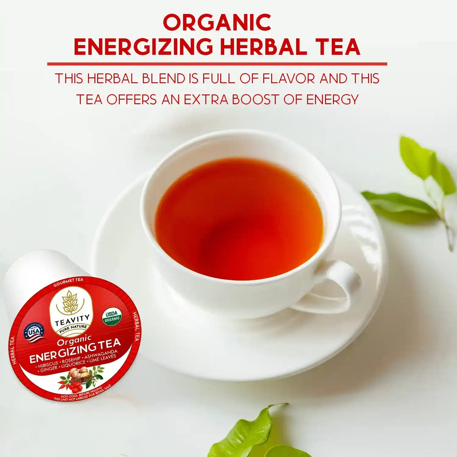Refreshing Organic Energizing Tea Pods for Energy and Relaxation