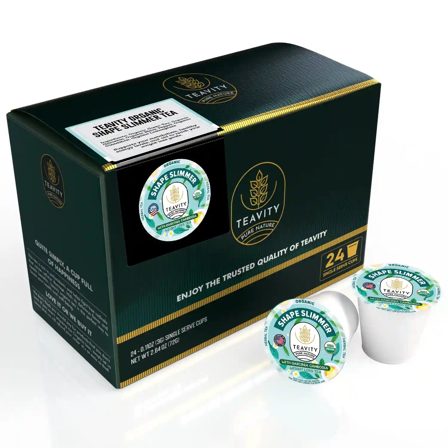 Teavity Organic Shape Slimmer green tea garcinia pods 24ct